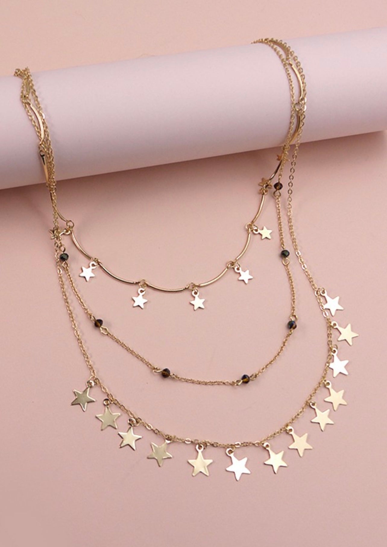 Multi star layer necklace